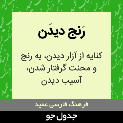 تصویری از رنج دیدن