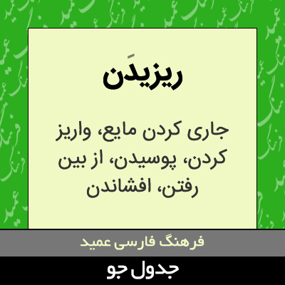 تصویری از ریزیدن