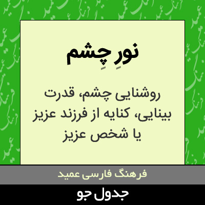 تصویری از نور چشم