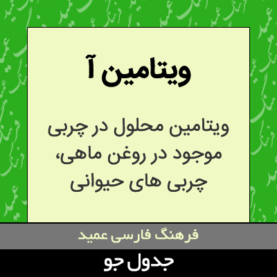 تصویری از ویتامین آ