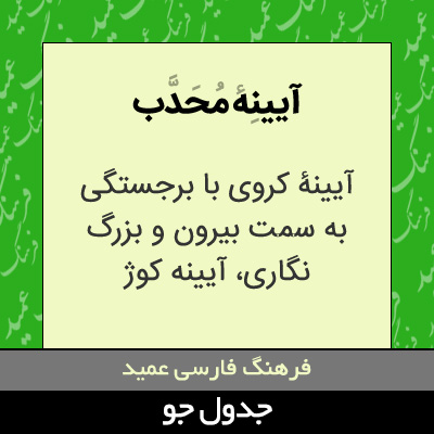 تصویری از آیینه محدب