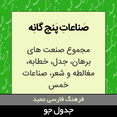 تصویری از صناعات پنج گانه