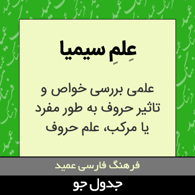 تصویری از علم سیمیا