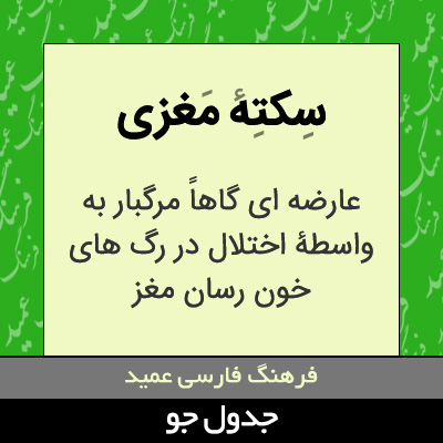 تصویری از سکته مغزی