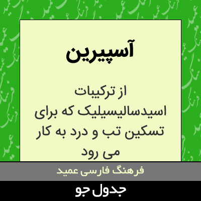 تصویری از آسپیرین