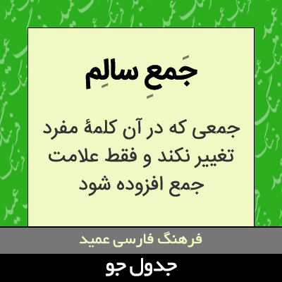 تصویری از جمع سالم