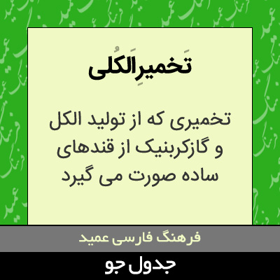 تصویری از تخمیر الکلی