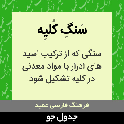 تصویری از سنگ کلیه