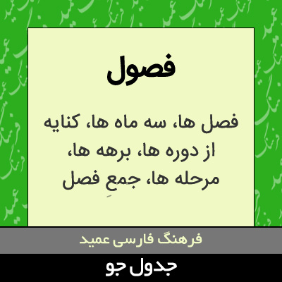 تصویری از فصول