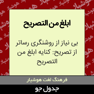 تصویری از ابلغ من التصریح