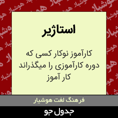 تصویری از استاژیر