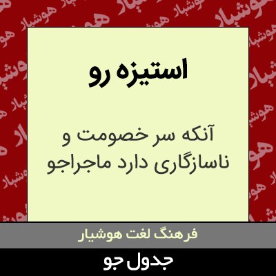 تصویری از استیزه رو