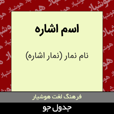 تصویری از اسم اشاره