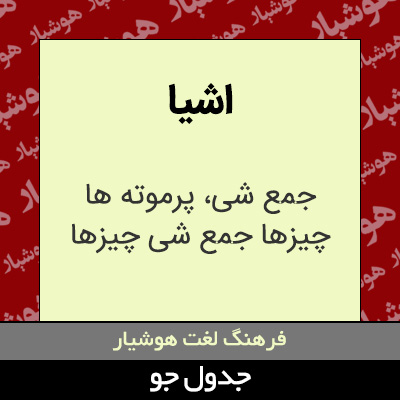 تصویری از اشیا