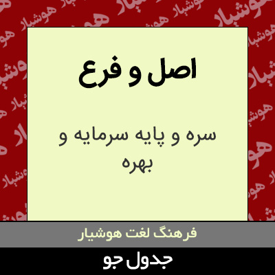 تصویری از اصل و فرع