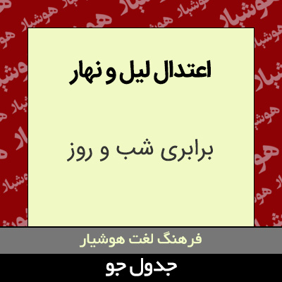 تصویری از اعتدال لیل و نهار