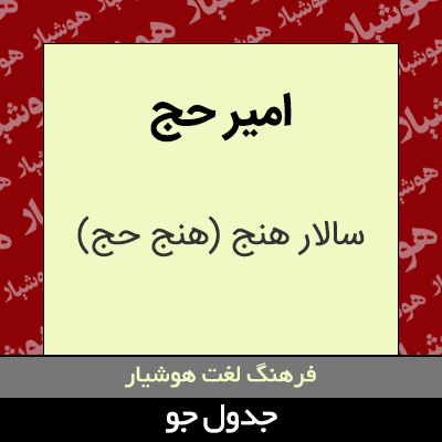 تصویری از امیر حج