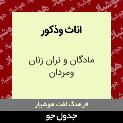 تصویری از اناث وذکور