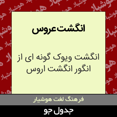 تصویری از انگشت عروس