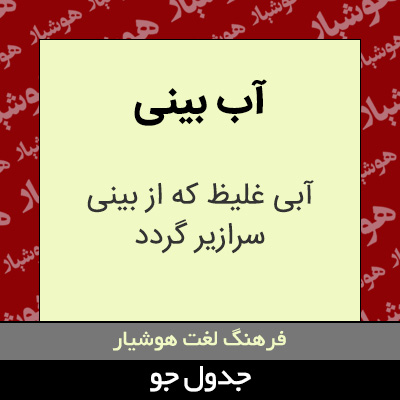 تصویری از آب بینی