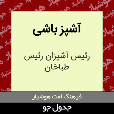 تصویری از آشپز باشی