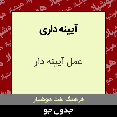 تصویری از آیینه داری