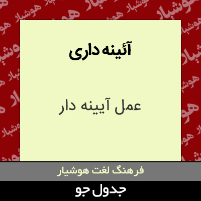 تصویری از آئینه داری