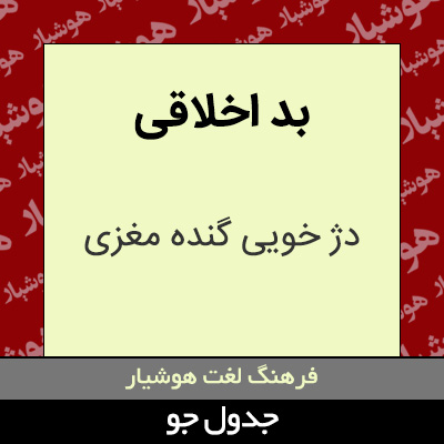 تصویری از بد اخلاقی