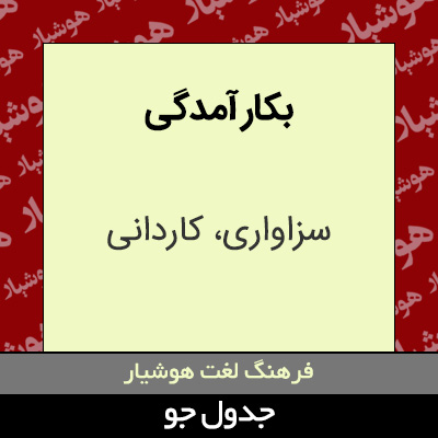 تصویری از بکار آمدگی