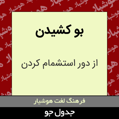 تصویری از بو کشیدن