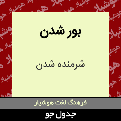 تصویری از بور شدن