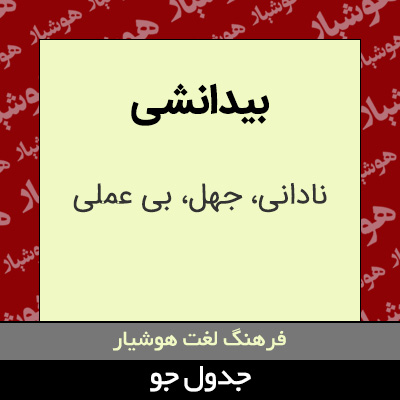 تصویری از بیدانشی