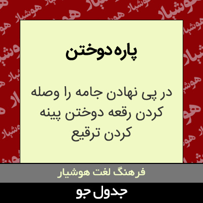 تصویری از پاره دوختن