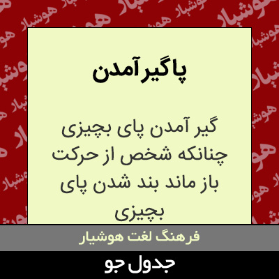 تصویری از پاگیر آمدن