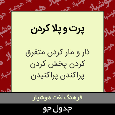 تصویری از پرت و پلا کردن