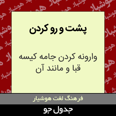 تصویری از پشت و رو کردن