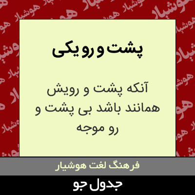 تصویری از پشت و رو یکی