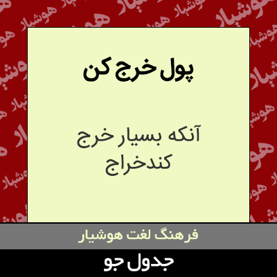 تصویری از پول خرج کن