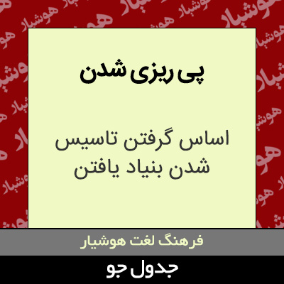 تصویری از پی ریزی شدن