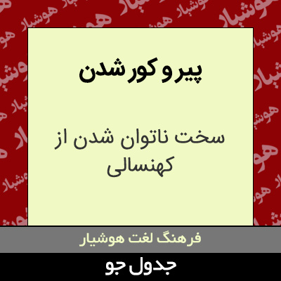 تصویری از پیر و کور شدن