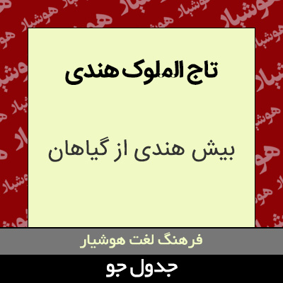 تصویری از تاج الملوک هندی