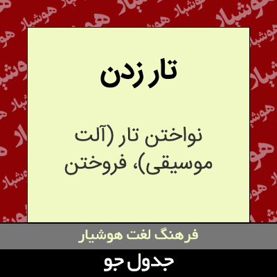 تصویری از تار زدن