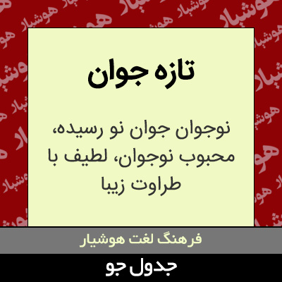 تصویری از تازه جوان