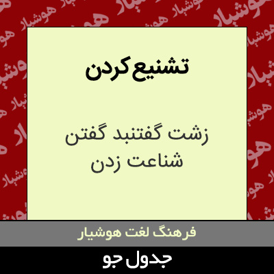 تصویری از تشنیع کردن