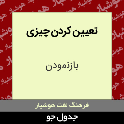 تصویری از تعیین کردن چیزی