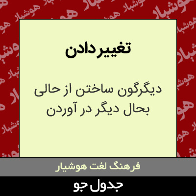 تصویری از تغییر دادن