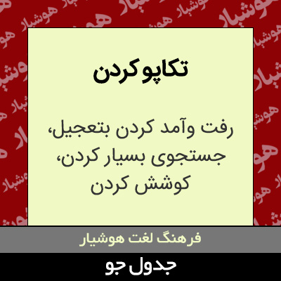 تصویری از تکاپو کردن