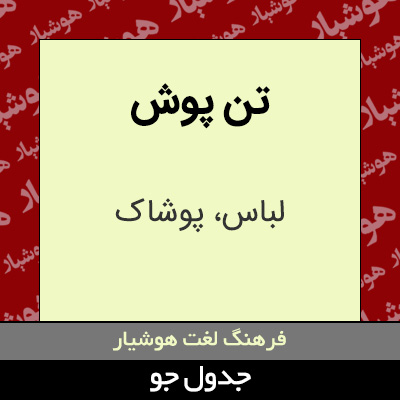 تصویری از تن پوش