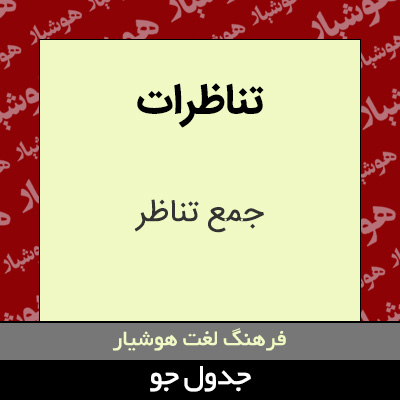 تصویری از تناظرات