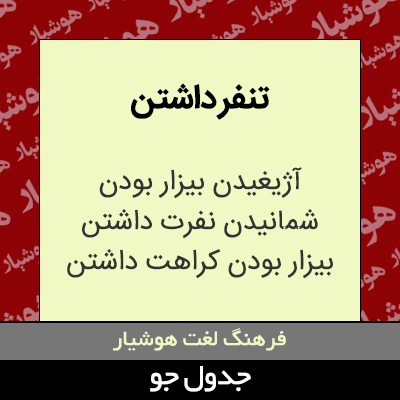 تصویری از تنفر داشتن